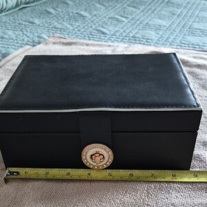 Black Jewelry Box with Gold Clasp